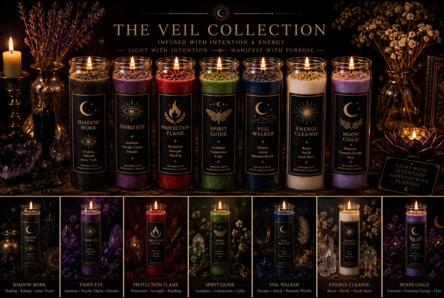 Luxury Intention-Infused Ritual Candles