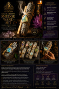 Sage & Crystal Smudge Wand Set