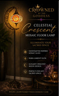 🌙 Celestial Crescent Mosaic Floor Lamp