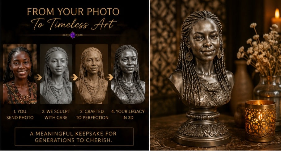 Personalized Goddess Legacy Bust Sculpture